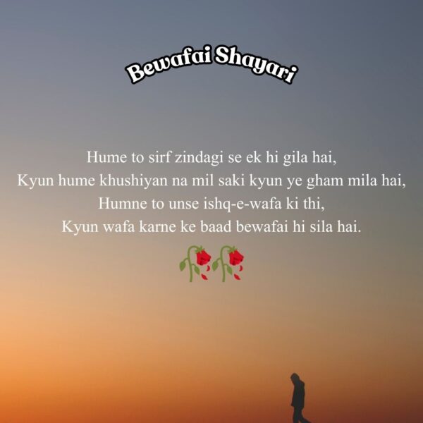 Bewafa Shayari In English